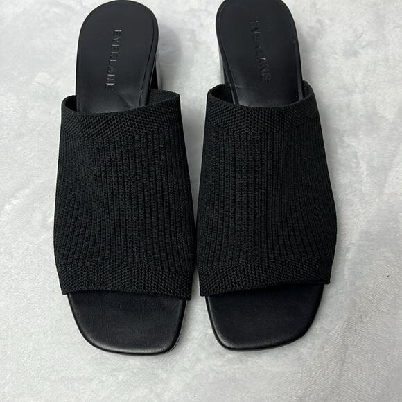 Everlane The Glove Mules in ReKnit Black New Womens Size 5 Sandals Heels NWOB - Picture 1 of 8